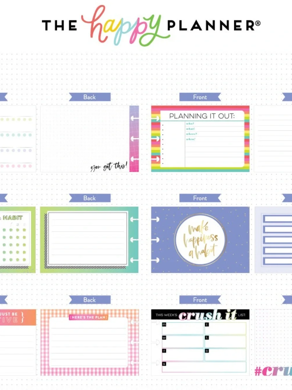 The Happy Planner Habit Tracking 295 Piece Sticker Sticky Note Kitchen